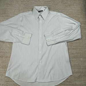 Red Level Nine Dress Shirt Mens XXL Button Up White Black Pinstripe Long Sleeve